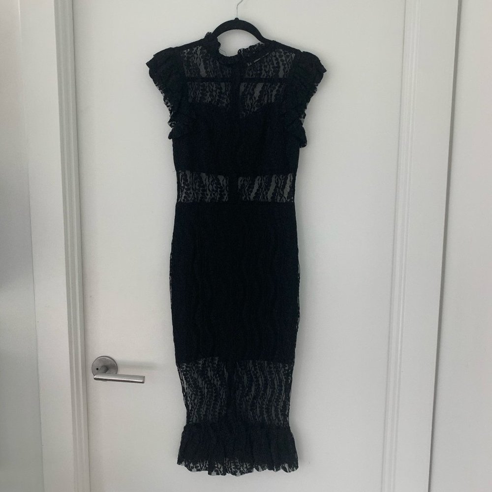 Heartache Tonight Lace Dress-BLACK